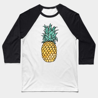 Yellow Mandala Pineapple Baseball T-Shirt